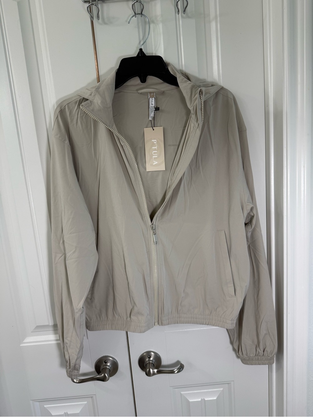P'tula Beige Lightweight Hooded Jacket
